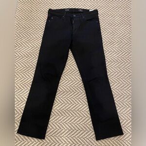 AG Adriano Goldschmied Black Straight Leg Jeans